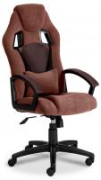 Кресло DRIVER флок/ткань, коричневый, 6/24