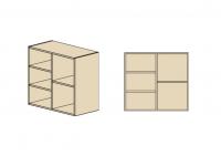 Полка-стеллаж гл. 404 мм с задней стенкой ДСП 18мм, открытая  Европа Лайт