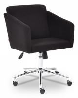 Кресло MILAN хром флок , черный, 35