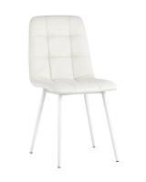 Стул Oliver экокожа белый белые ножки. Фото №1