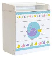 Комод пеленальный Polini kids Simple 1780 Морская история, белый