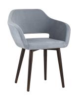 Стул с подлокотниками Саймон велюр серый фото Стул с подлокотниками Саймон велюр серый. Фото №1