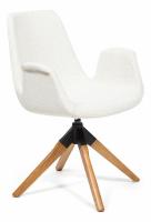 Кресло  ROKIN  (mod. DM4273A)   дерево, металл, ткань, 63*62*90, белый (01-white). Фото №1