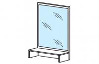 Полка настольная с зеркалом Силуэт