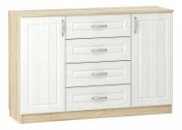 (Сильва) НМ 040.35 Тумба Оливия / дуб сонома / белый. Фото №1