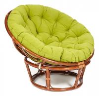 Кресло PAPASAN  23/01 W /с подушкой/ Pecan (орех), флок Олива, 23