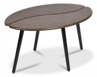 Стол журнальный COFFEE МДФ/дерево, 90*60*47 см, Браун (ножки черные) Стол журнальный COFFEE МДФ/дерево, 90*60*47 см, Браун (ножки черные). Фото №1