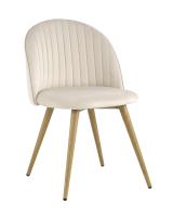 Стул Лион Страйпс велюр кремовый. Фото №1