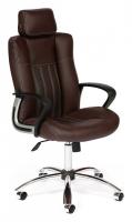 Компьютерное кресло OXFORD хром кож/зам, коричневый/коричневый перфорированный, 36-36/36-36/06 (id:  ). Фото №1