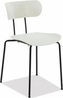 Стул VAN HALLEN (mod. 1534-45) пластик/металл, 45х52х77 см, высота до сиденья 46,5 см, белый/черный (поставляется по 4 шт)