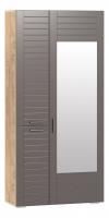 Шкаф для одежды Livorno НМ 013.36 (фасад с зеркалом), Софт Графит, Дуб Бунратти. Фото №1