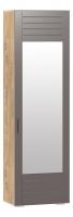 Шкаф для одежды НМ 013.16 Livorno (фасад с зеркалом), Софт Графит (ПВХ), Дуб Бунратти