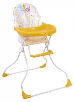 Стул для кормления Polini Kids Малышарики Солнечный день, белый