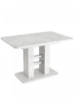 Стол Elephant раскладной 120-160*80 бетон/алюминий фото Стол Elephant раскладной 120-160*80 бетон/алюминий. Фото №1
