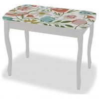 Стол обеденный Экстра 2 белый/Весна фото Стол обеденный Экстра 2 белый/Весна. Фото №1