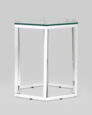 Журнальный стол ГЕКС серебро. Фото