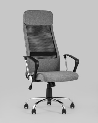 Кресло офисное TopChairs Bonus серое фото Кресло офисное TopChairs Bonus серое. Фото №3