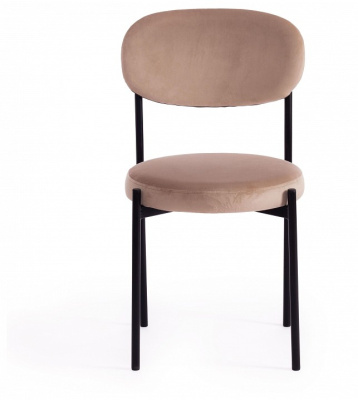 Стул REVO (mod. 7033) ткань/металл, 47х54х82 см, высота до сиденья 47 см, бежевый barkhat 5/черный (поставляется по 4 шт). Фото