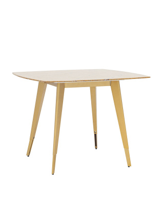 Стол обеденный Ричмонд 100*100 охра стеклянный. Фото