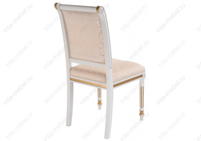 Стул деревянный Рембрандт молочный с золотой патиной. Фото №4