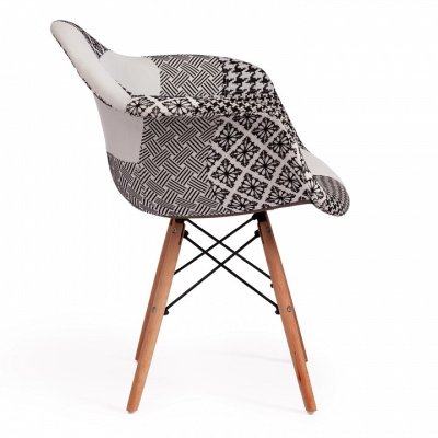 Кресло Secret De Maison CINDY SOFT (EAMES) (mod. 101) дерево береза/металл/мягкое сиденье/ткань, 61 х 60 х 80 см , black/white (черный/белый фото Кресло Secret De Maison CINDY SOFT (EAMES) (mod. 101) дерево береза/металл/мягкое сиденье/ткань, 61 х 60 х 80 см , black/white (черный/белый. Фото №2