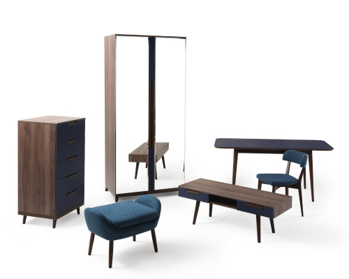 Шкаф двухстворчатый с зеркалами Сканди Сапфир. Фото №8