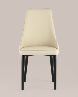 Стул Луис экокожа кремовый черные ножки. Фото №5
