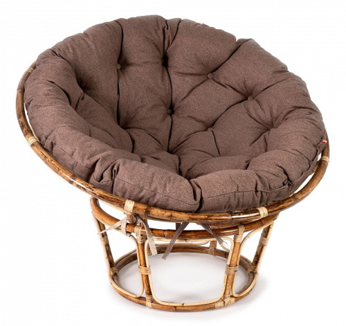 Кресло PAPASAN ECO SKIN / с подушкой / Natural (натуральный), экошерсть Коричневый, 1811-5. Фото №1