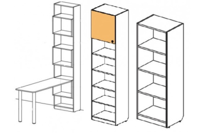 Стол приставной к стеллажу Силуэт. Фото №3