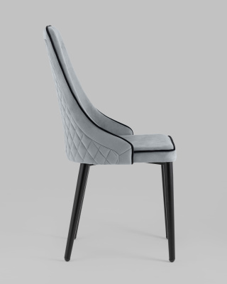 Стул Луис с кантом велюр серый. Фото №4