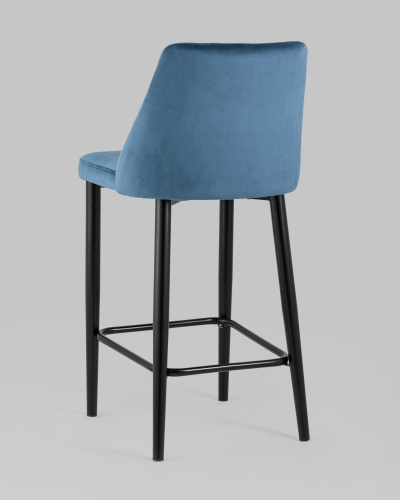 Стул полубарный Диего велюр пыльно-синий. Фото №7