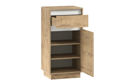 Тумба для обуви  НМ 011.05 Virginia Белый Скандинавский/Дуб Бунратти. Фото №2