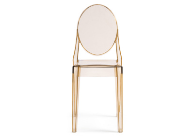 Пластиковый стул Victoria clear brown фото Пластиковый стул Victoria clear brown. Фото №2