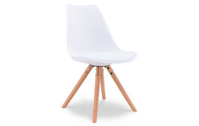 Стул PW072Y белый/бук. Фото №3