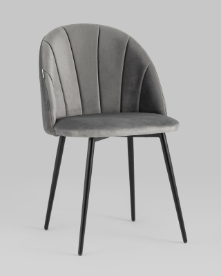 Стул Логан велюр серый. Фото
