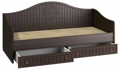 кровать Монблан  венге/орех шоколадный. Фото