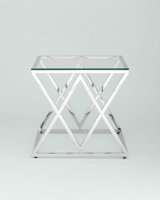 Журнальный стол 55*55 ИНСИГНИЯ серебро. Фото