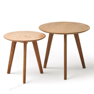 Комплект из двух круглых столиков CT-911 Дуб. Фото