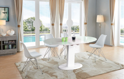 Стол B2396 белый (овальный). Фото