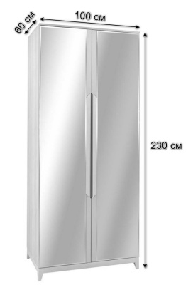 Шкаф двухстворчатый с зеркалами Сканди Сапфир. Фото №3