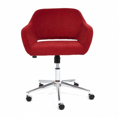 Кресло MODENA хром флок , бордо, 10. Фото