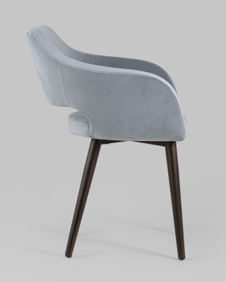 Стул с подлокотниками Саймон велюр серый фото Стул с подлокотниками Саймон велюр серый. Фото №4