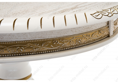 Журнальный стол Бернард молочный с золотой патиной. Фото №2