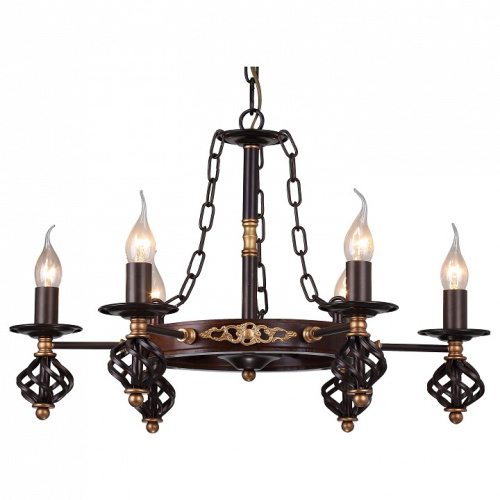 Подвесная люстра Arte Lamp Cartwheel A4550LM-6CK. Фото №1