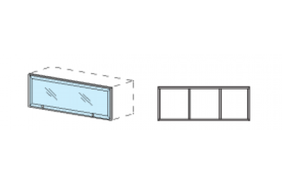 Шкаф навесной с открыванием фасада вверх Силуэт. Фото