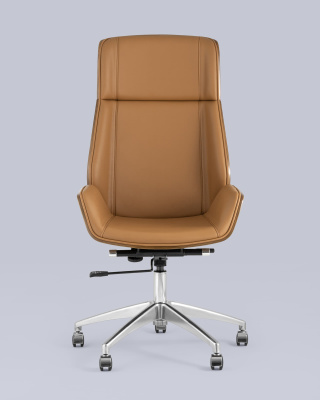 Кресло руководителя TopChairs Crown коричневое. Фото