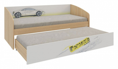 Кровать, Форсаж Софа дуб сонома/белый. Фото №2