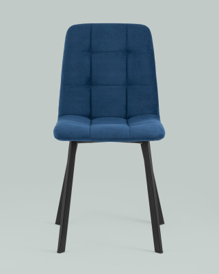 Стул Oliver Square велюр синий фото Стул Oliver Square велюр синий. Фото №5
