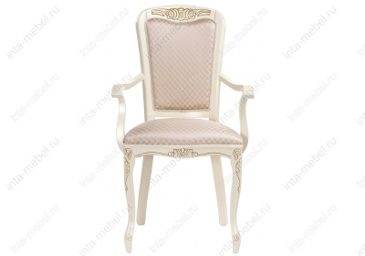 Стул деревянный Клето патина золото / ромб. Фото