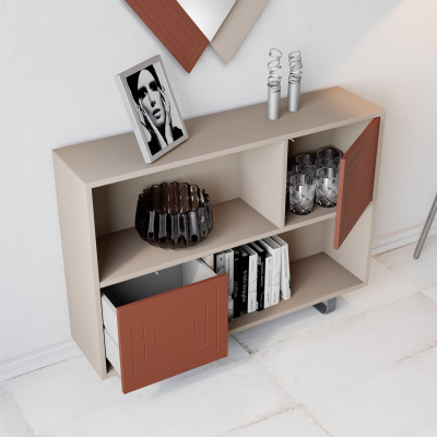 Узкая тумба NORA 3009.2 Almendra/Teja фото Узкая тумба NORA 3009.2 Almendra/Teja. Фото №2